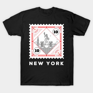 New York Stamp Design T-Shirt